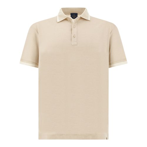X-Soft polo shirt in cotton interlock, Man, Beige