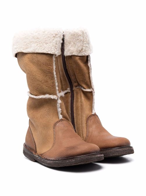 Shearling-lined snow boots - Brown