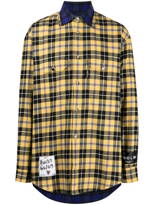 Plaid-check print shirt - Yellow