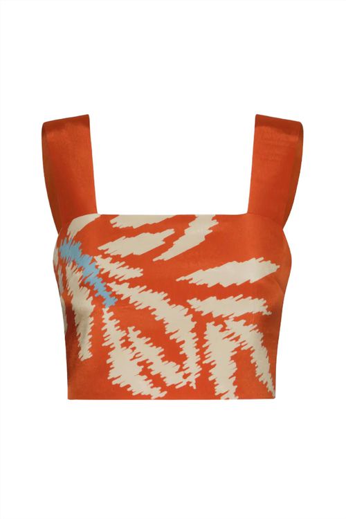 Marimba Top In Orange Gladiolos
