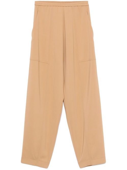Tapered-leg trousers - Brown