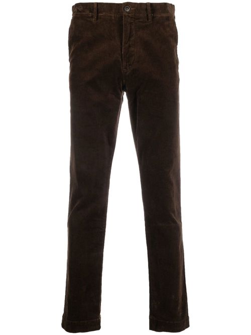 Straight-leg corduroy trousers - Brown