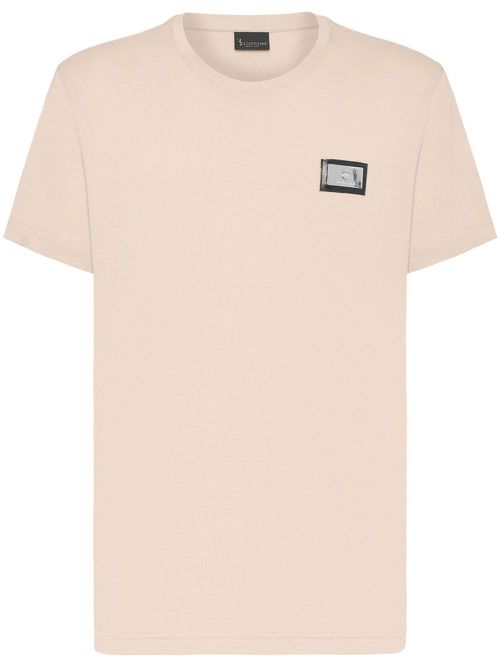 Logo plaque cotton t-shirt - Neutrals
