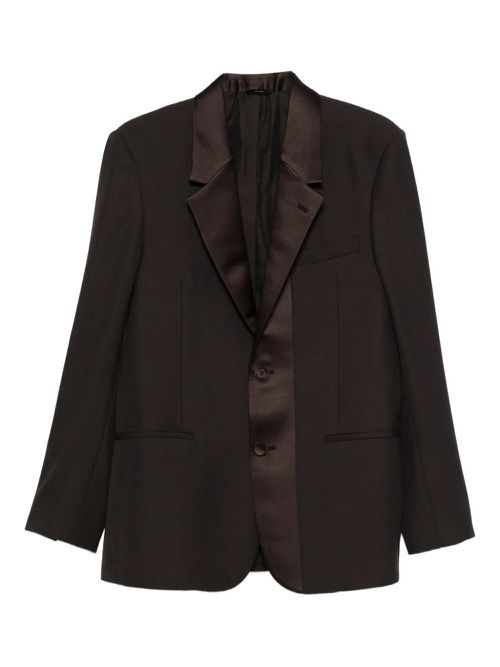Single-Breasted Wool Crêpe Tailored Blazer