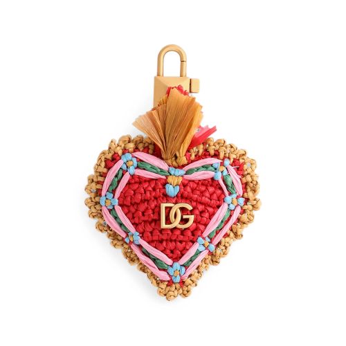 Keyring With Raffia Charm