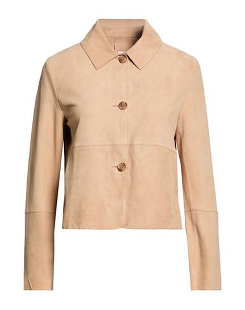 Woman Jacket Beige Size 12 Leather
