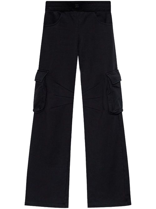 Logo-embroidered track trousers - Black