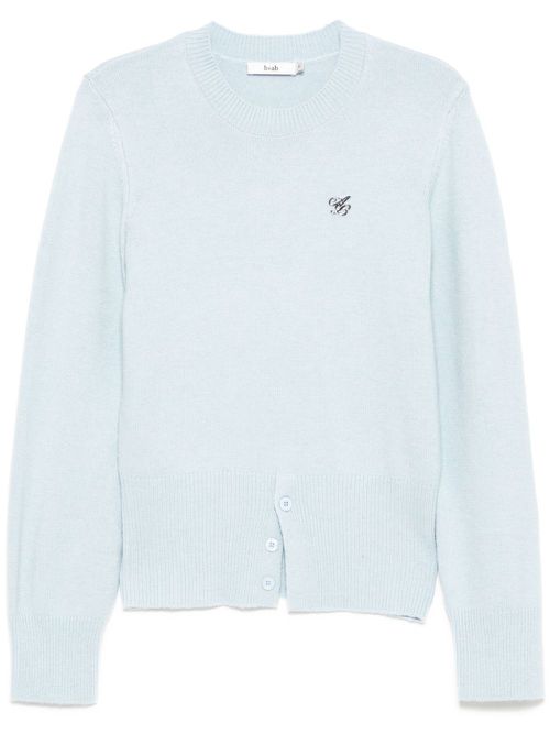 Buttoned-hem jumper - Blue