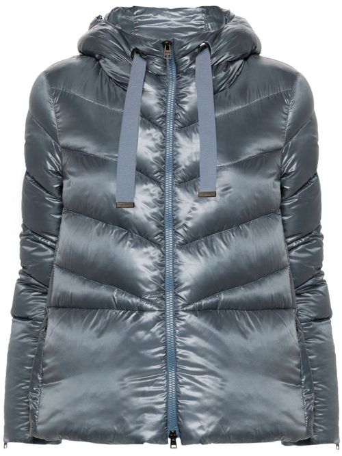 Hooded puffer coat - Blue