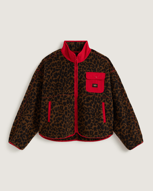 Vans - Printed High Pile Jacket, Woman, Brown