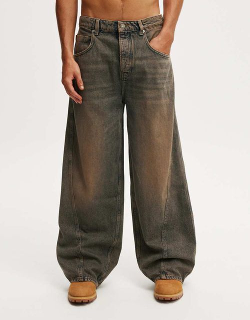 Super baggy balloon jean in trippin blue