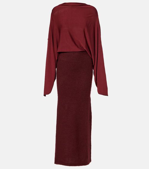 Pine caped maxi dress