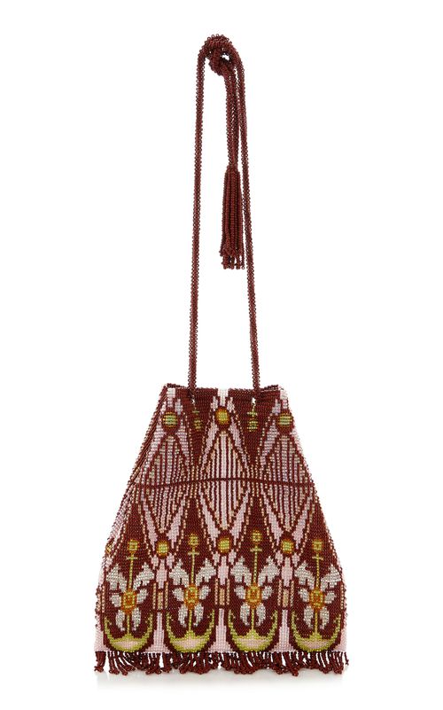 Exclusive La Isla Floral Beaded Pouch - Moda Operandi