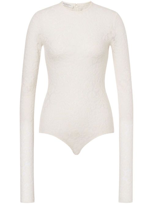 Lace-detailing bodysuit - White
