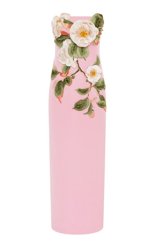 Rayna Applique Floral Bustier Maxi Dress