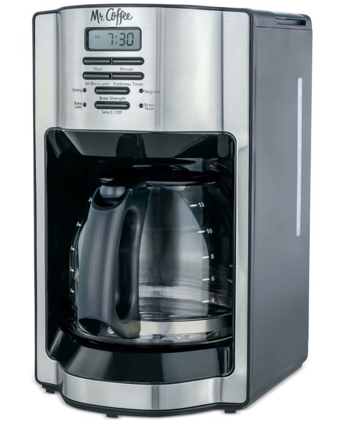 12-Cup Rapid Brew Programmable Coffee Maker - Stainless Steel