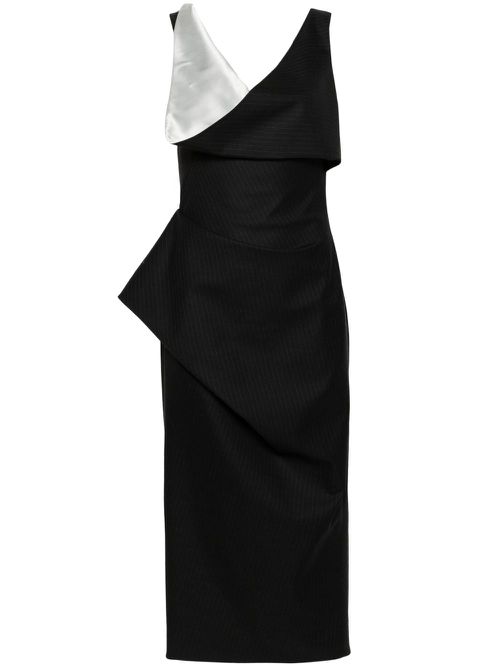 Pinstripe midi dress - Grey