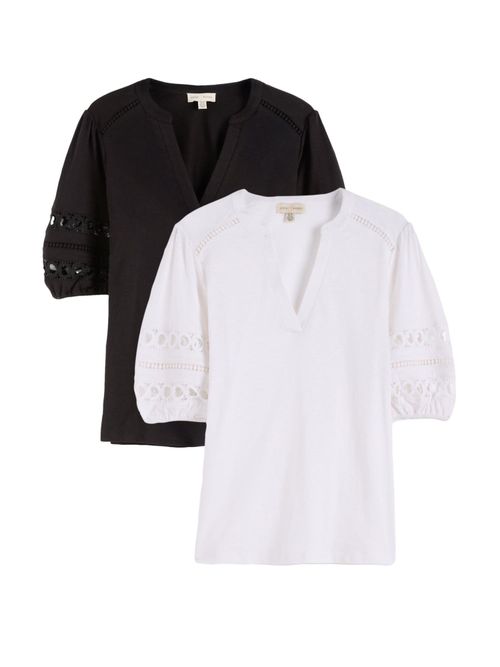 Love & roses Camicia da donna nero / bianco