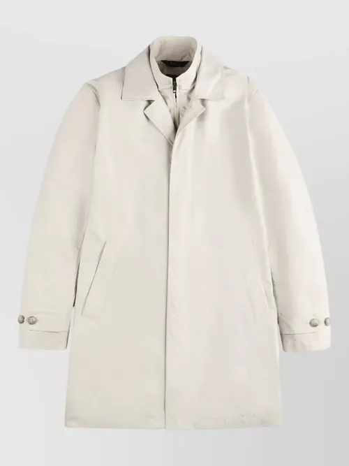 Fay - coat buttoned cuffs front pockets notched lape