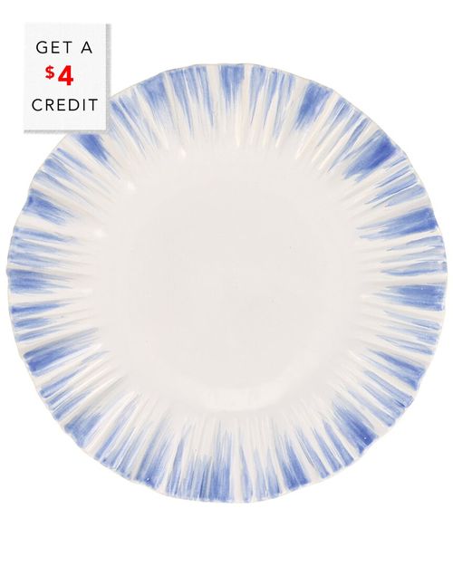 Viva By Bari Blue And White European Dinner With $4 Credit