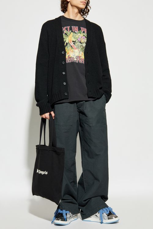 V-neck Cardigan, Men's, Black