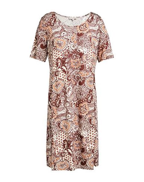 Woman Mini dress Brown Size 6 Viscose, Elastane