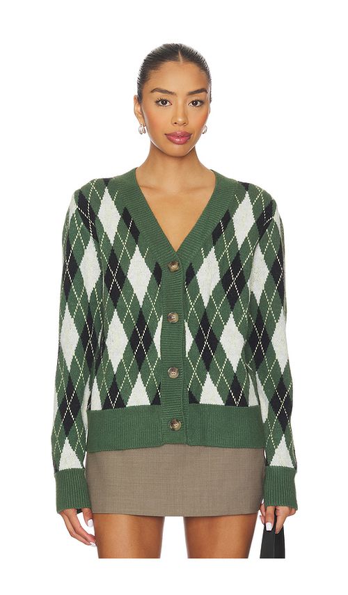 ALL THE WAYS Evelyn Argyle Cardigan in Green. L. Also in XS