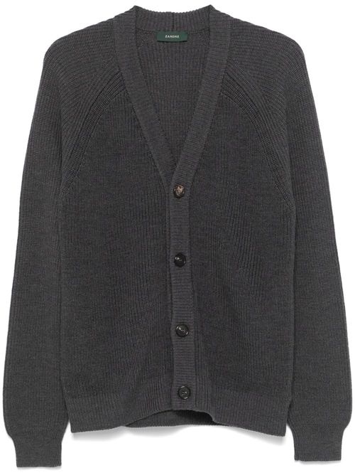 Virgin-wool cardigan - Grey