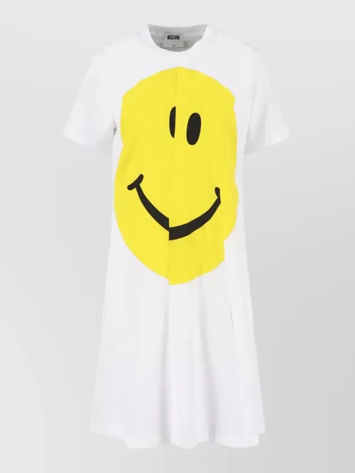 Moschino - knee length dress smiley face print
