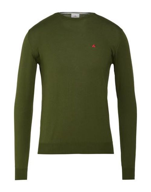 Man Sweater Military green Size S Cotton