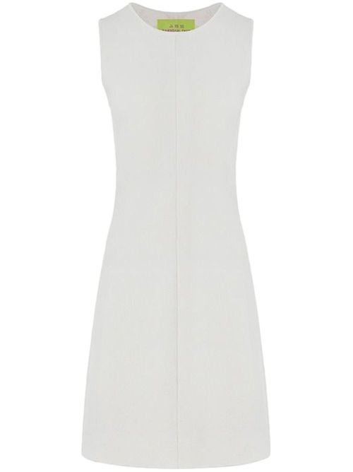 Reversible jacquard A-line dress - White