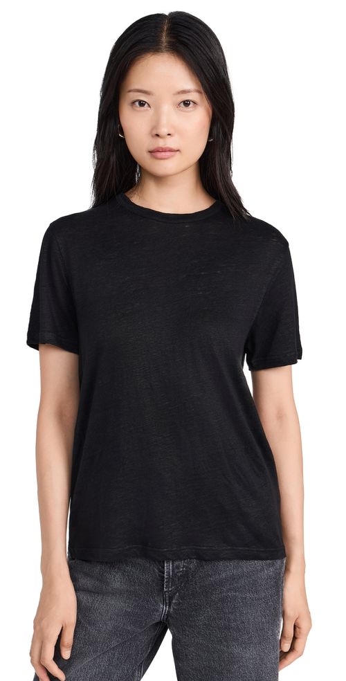 The Linen Perfect Tee Black