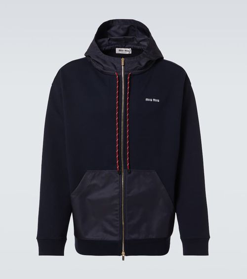 Cotton zip-up hoodie