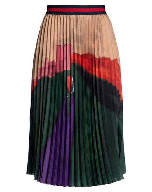 Woman Midi skirt Green Size 10 Polyester