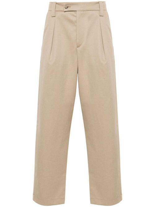 Gabardine tailored trousers - Neutrals