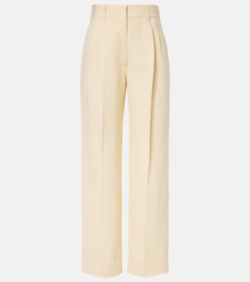 Blazé Milano Fox linen and silk straight pants