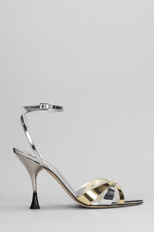 Noeli 095 Sandals In Silver Leather