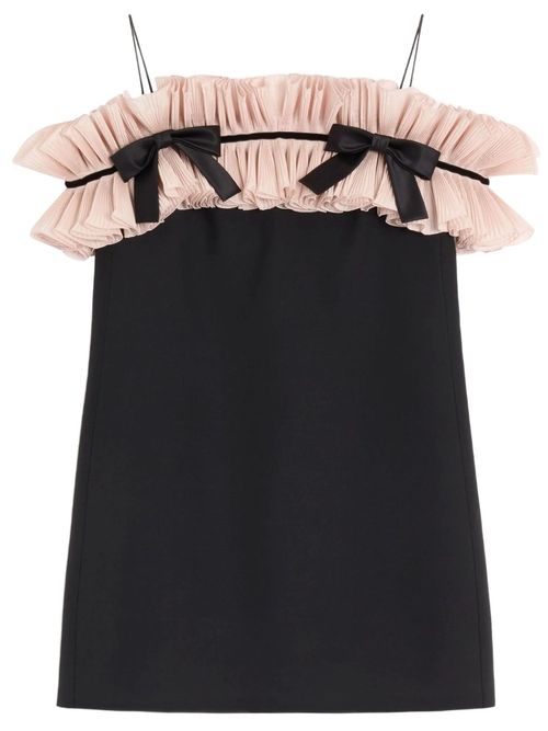 Crepe Couture Ruffled Minidress