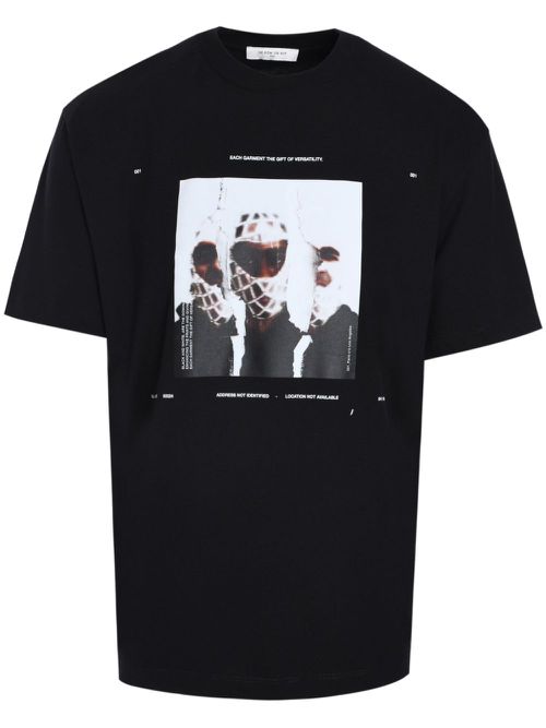 Graphic-print cotton T-shirt - Black