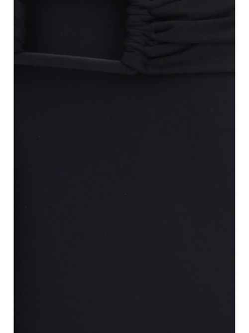 Belted Jersey Dress — Black