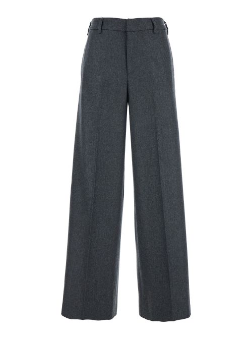 Wool and Cashmere Blend Trousers — Gray
