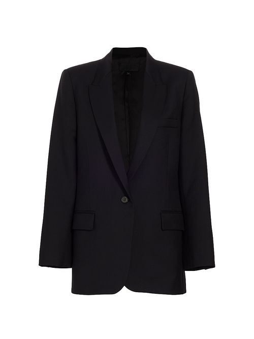 Women's Diane Single-Breasted Wool Blazer - Black