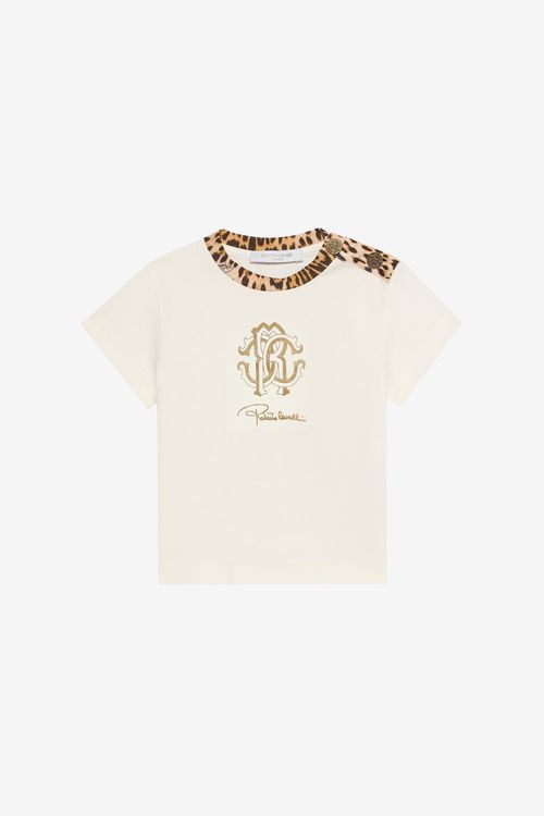 Milk White T-shirt With Rc Monogram