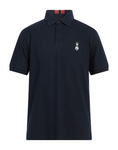 Man Polo shirt Midnight blue Size XS Cotton, Elastane
