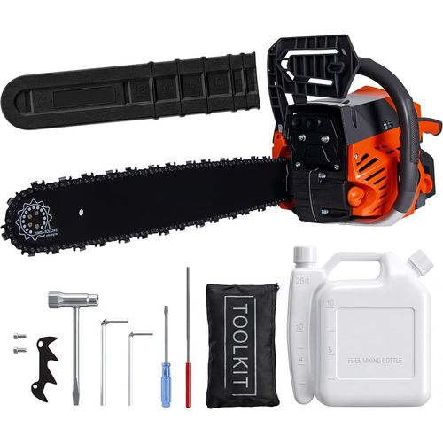 Garvee 16 Inch Gas Chainsaw 2-Stroke, 2. Powerful Engine, Auto Chain Lubrication, Quick Start, Anti-Vibration, Tree Trimming & Wood Cutting