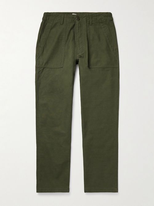 Straight-Leg Cotton Trousers