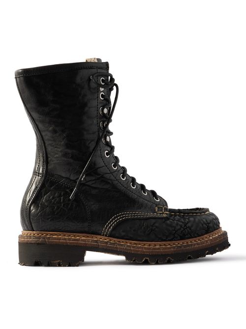 Hi-Folk Scout Moc Textured-Leather Boots