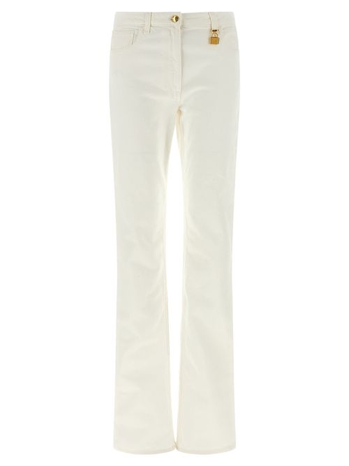 Jewel Padlock Jeans White