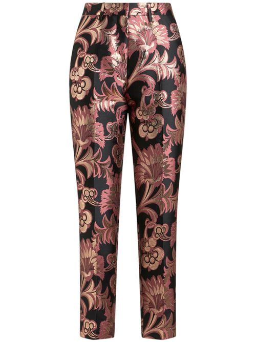 Jacquard trousers - Black