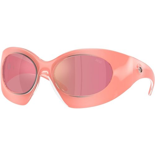 DIESEL Unisex DIESEL DL3014U 2061/Z Sunglasses Injected Pink Pink Cat Eye Mirror